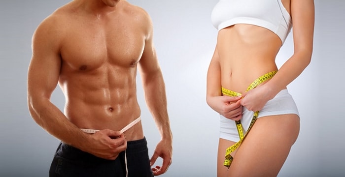 Объем жировых тканей у женщин и у мужчин